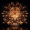 beautiful fireworks in the night, Ai generated